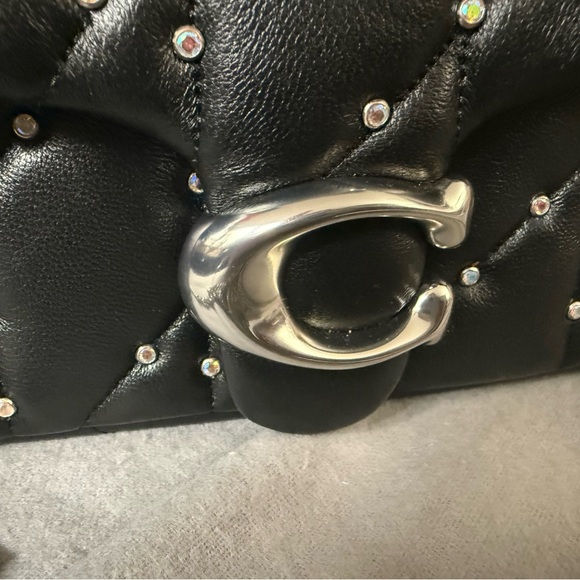 Coach Tabby Mini Crystal Quilted Leather Crossbody/Wristlet NWOT - Picture 3 of 8